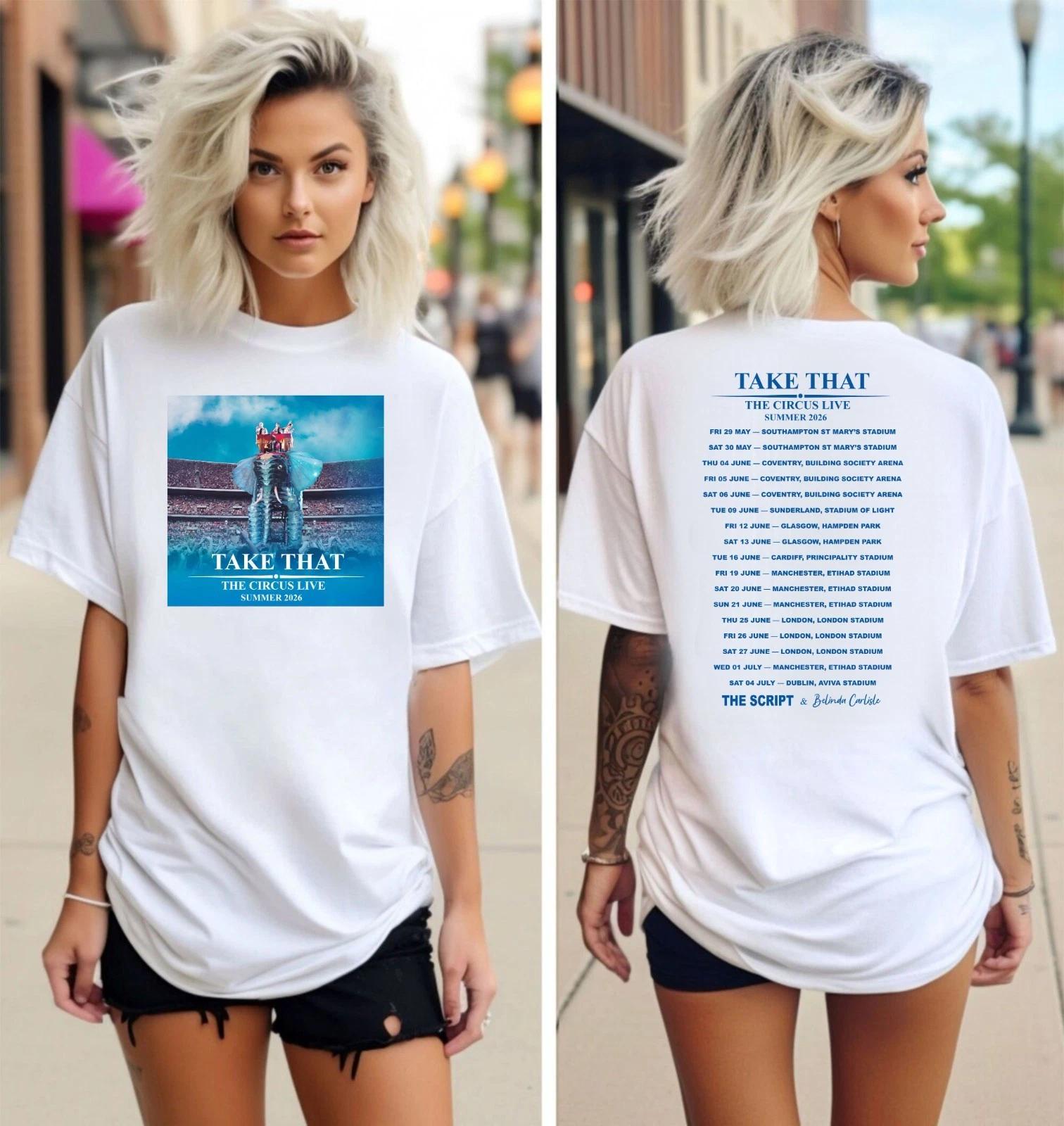 Take That The Circus Live Tour 2026 T-Shirt, UK Stadium Tour Dates Shirt S