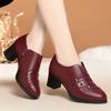 5.5cm Scarpe Eleganti alla Moda a Bocca Profonda in Pelle Morbida Scarpe con Plateau da Donna 2026 Autunno Scarpe con Tacco a Blocco per Ufficio Modello Mamma