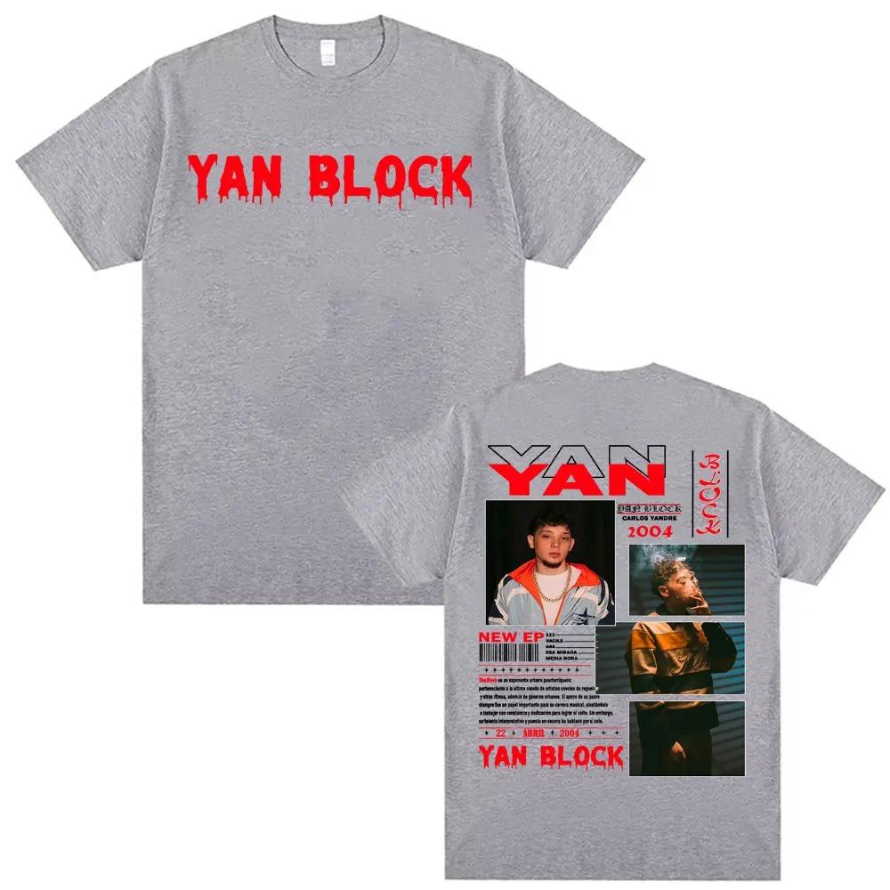 Rapper Yan Block Carlos Yandre Tour 2025 Merch T-Shirt Herren Damen Mode Hip Hop Pop Musik T-Shirts Oversized T-Shirt Streetwear