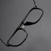 TR90 Metal Square Frame Spectacle Retro Double Beams Eyeglasses Frames Blue Light Blocked Computer Eyewear Unisex