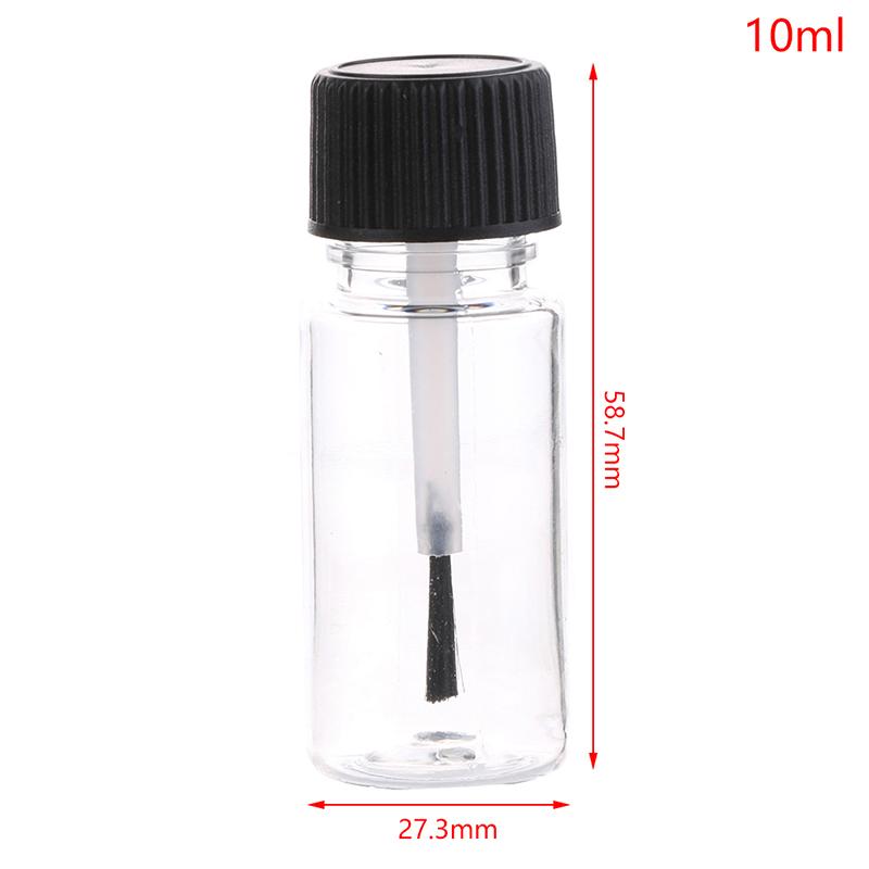 5/10/15/20/30ml Plastic Refillable Empty Nail Polish Bottles Leakproof Storage Jars Liquid Empty Bottle With Brush Cap DIY Craft