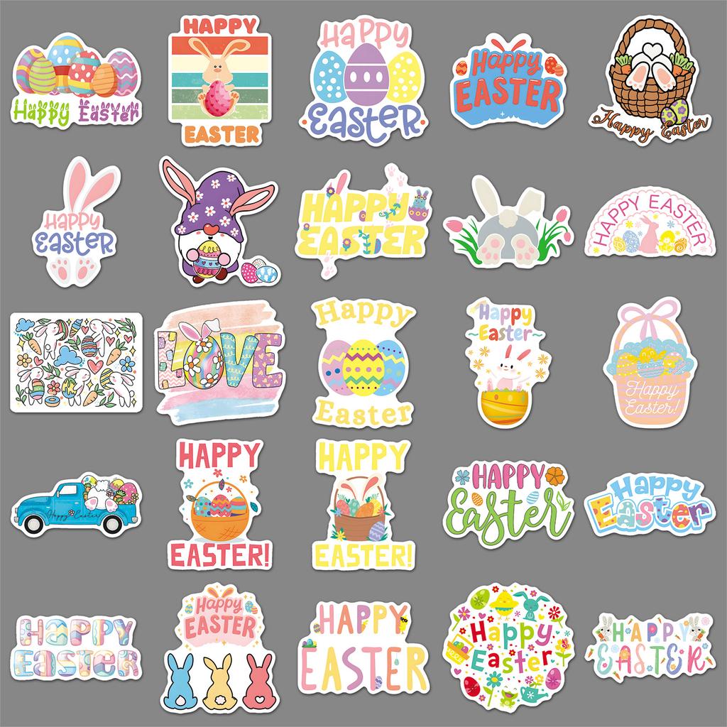 50 Easter Graffiti Stickers Personalized Cartoon Holiday Decoration Mobile Phone Water Cup Suitcase Stickers
