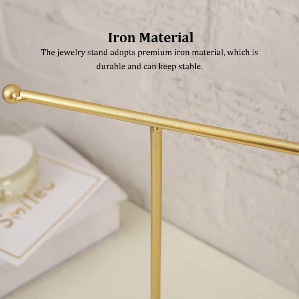 Metal Frame Jewelry Display Stand Horizontal Bar Jewelry Storage Rack  Counter Display