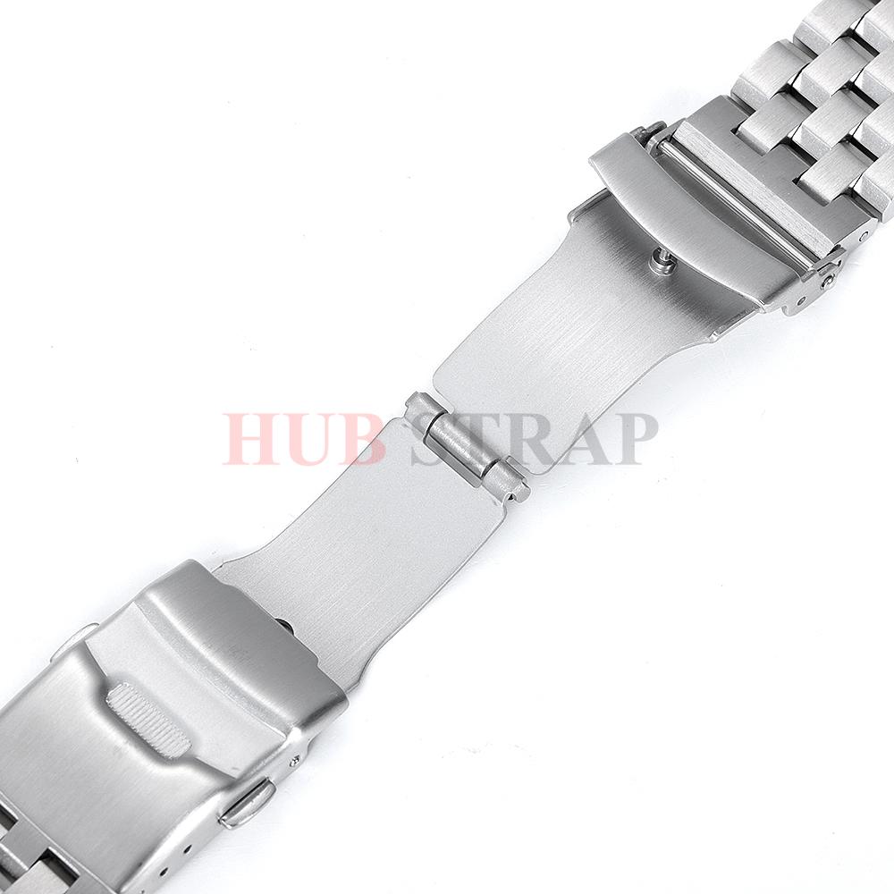 18mm 20mm 22mm 24mm 26mm Universal Watch Strap Stainless Steel Watch Band Flat Interface for Men Women Folding Buckle Wristbelts
