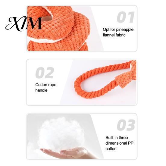 Interactive Tug of War Toys for Dogs Dog Rope Toy, Cute Fox Rabbit Squeaky Chew Toy with Crinkle Paper, Durable Medium Large Pull Dogs, Pet
