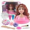 Makeup Doll Head Kit Gift Box Packaging Hairstyling Pretend Play for Children, Aspiring