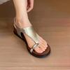 [youshilai] Set of Toe Slippers Summer New Slope Heel Flip-flops Vacation Seaside Beach Sandals
