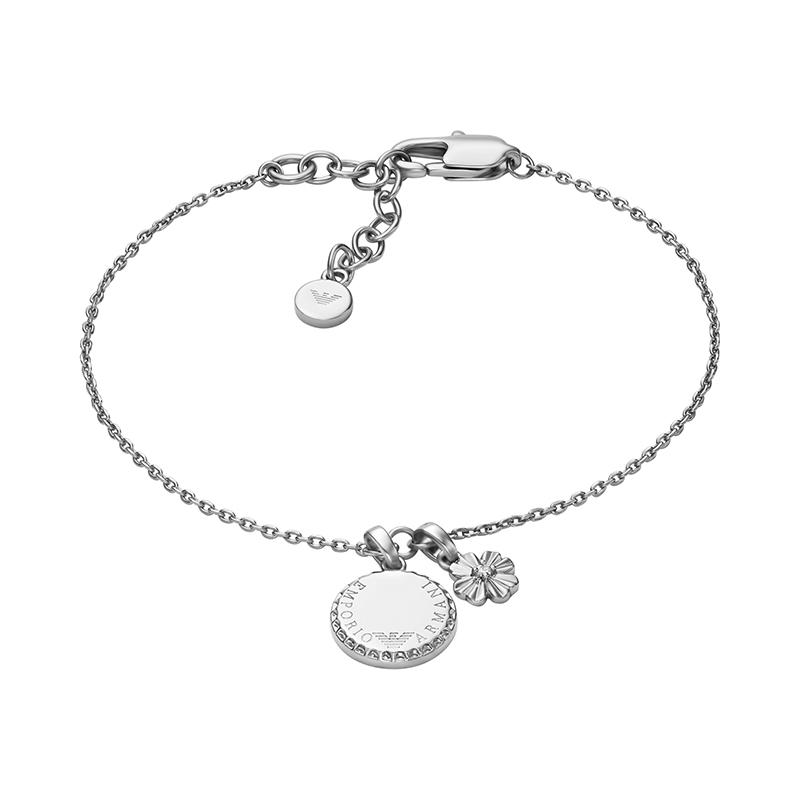 Emporio Armani Lucky Four Leaf Clover Women s Light Luxury Wishes Versatile Bracelet Women s Silver EGS3276040 серебряный