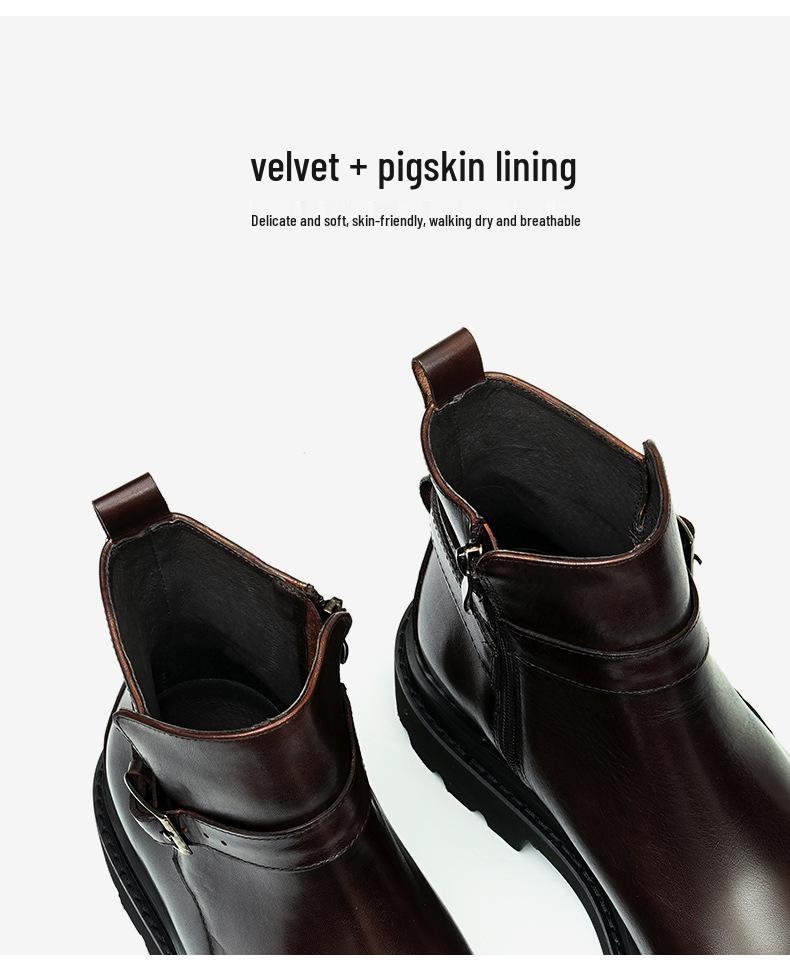 Men's Chelsea Boots 2025: Genuine Leather, Height-Enhancing, Thick Sole Martin Boots for Autumn/Winter