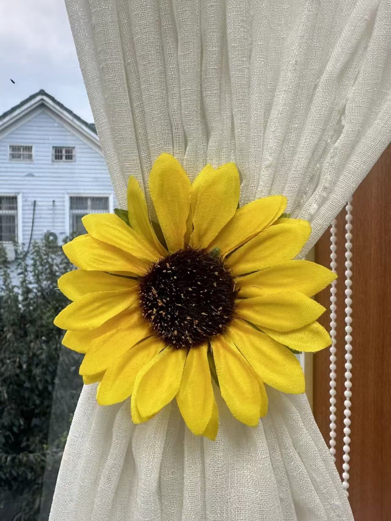 

1/2/4 шт. Стиль Инстаграм Симуляция Подсолнух Пряжка для штор Клипса для штор Ремешок для штор Стяжка для штор Гостиная Домашний Декор