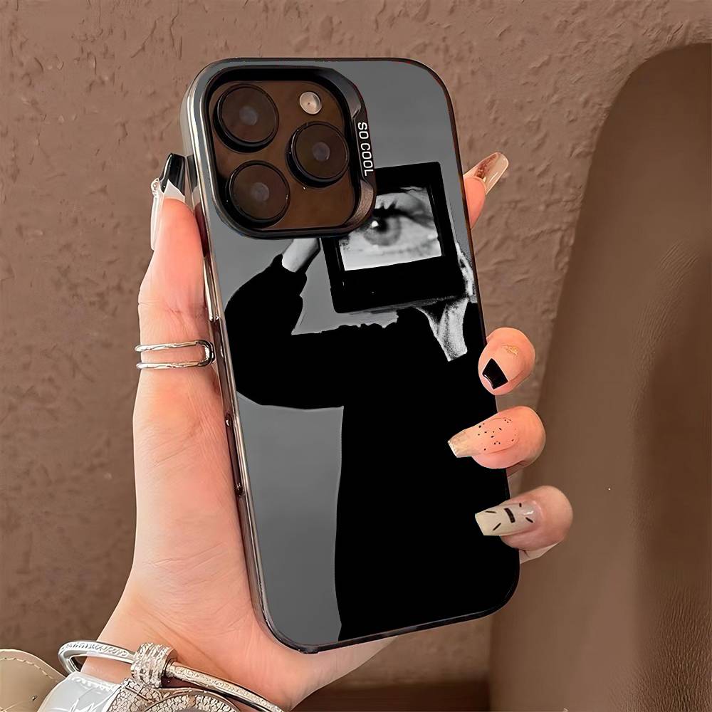 R-Rene Magritte Art phone case for iPhone 17 17Air 16 15 14 13 12 11 Pro Max Plus Colorful Silver