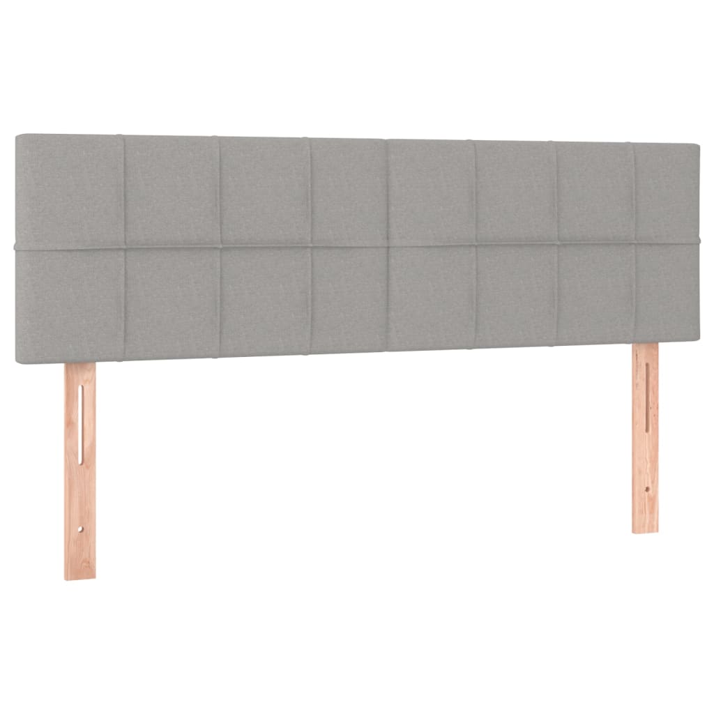 Vidaxl Letto Continentale Con Materasso, Grigio Chiaro, Tessuto, 140X190Cm