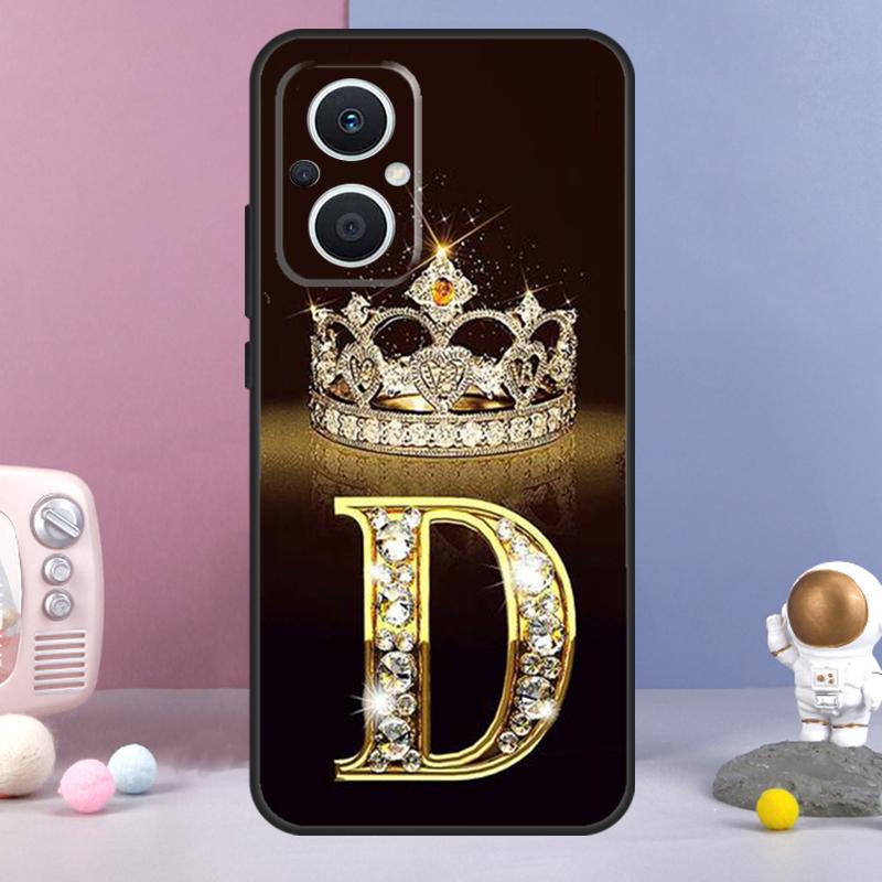 Buchstaben Monogramm Gold Marmor Hülle Für OPPO Reno 14 F 11F 12F 13F 10 11 12 13 Pro 7 8 Lite OPPO Find X8 X6 X5 X9 Pro Hülle