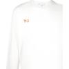 Y-3 FW22 Logo Print Rundhals Langarm T-Shirt Herren Oberteile Weiß HT4733