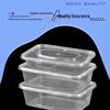 Weibo 450ml Disposable Rectangular Lunch Boxes with Lids, 300 Sets