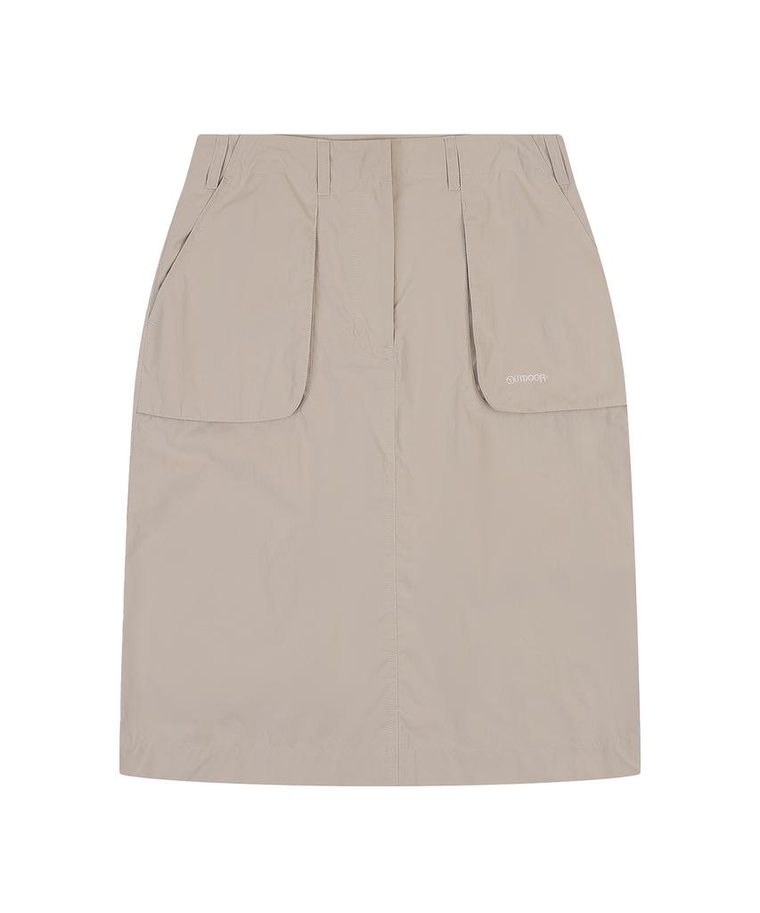 OUTDOOR PRODUCTS W Midi Standard Skirt (Beige)
