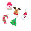 Santa Claus, Snowman & Reindeer Fabric Ornaments for Christmas Trees - Hotel & Mall Decor Pack
