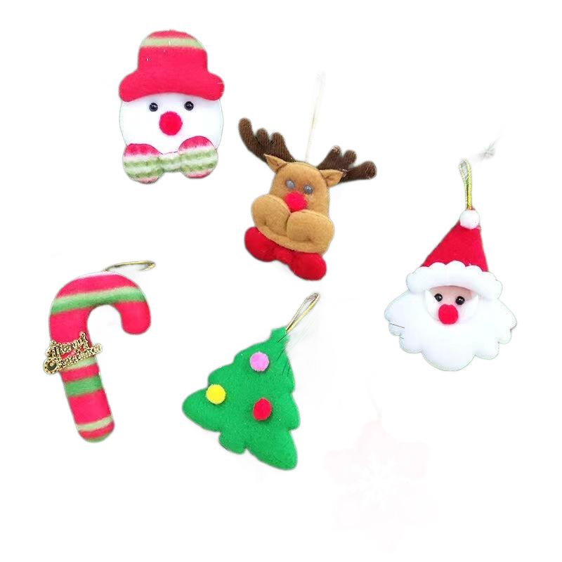 Santa Claus, Snowman & Reindeer Fabric Ornaments for Christmas Trees - Hotel & Mall Decor Pack