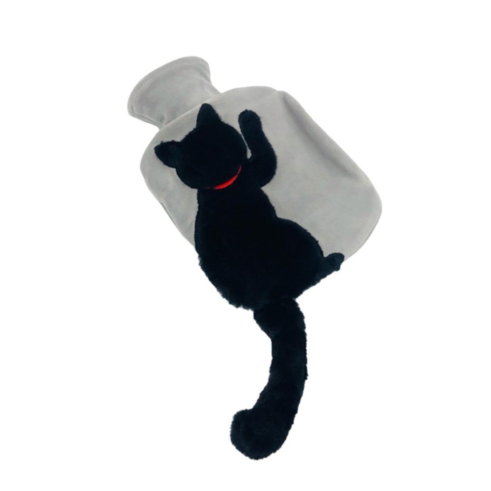 

Cartoon Hand Warmer Long Cat Tail Water Injection Bag Cute Hot Water Bottle Women