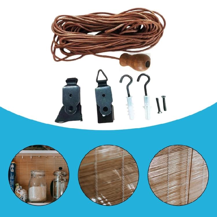 Bamboo Roller Shade Repairing Cords Lift Tool Rolling Window Curtain Rope Repair Parts Rolling Blinds Replacement Kits