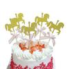 20Pcs Lovely Carousel Shape Cake Toppers Delicate Cupcake Dessert Toppers Table Decor Carousel Cake Fruit Card Insertion