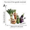 Charming Vegetable Wall Stickers with Expressive Faces for Home Decoration PVC Self-Adhesive Finish