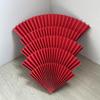 Roter halbkreisförmiger Bambuspapierfächer für Hochzeits- und Eventdekoration