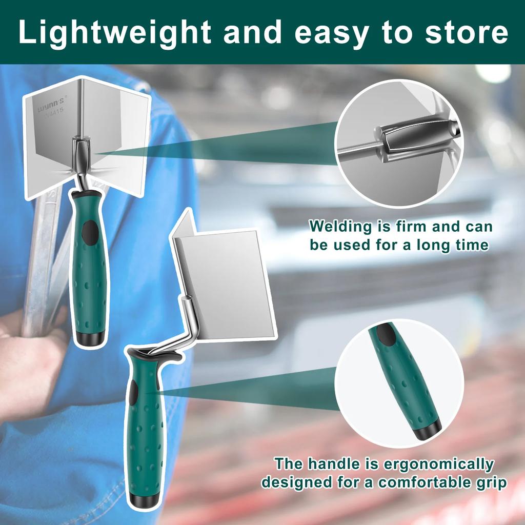 2Pcs Drywall Corner Tool Steel External Internal Corner Trowel Drywall Finishing Plaster Scraping Decals Patch Construction Tool