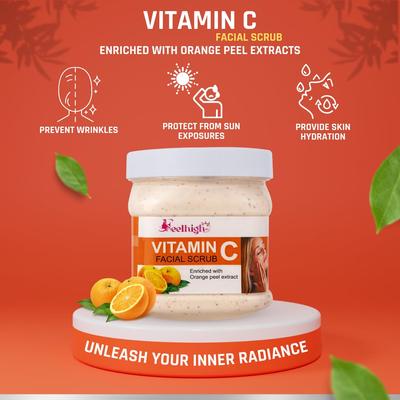 Combo Vitamin C Face Scrub And Face Gel 500ml Each Pack 2