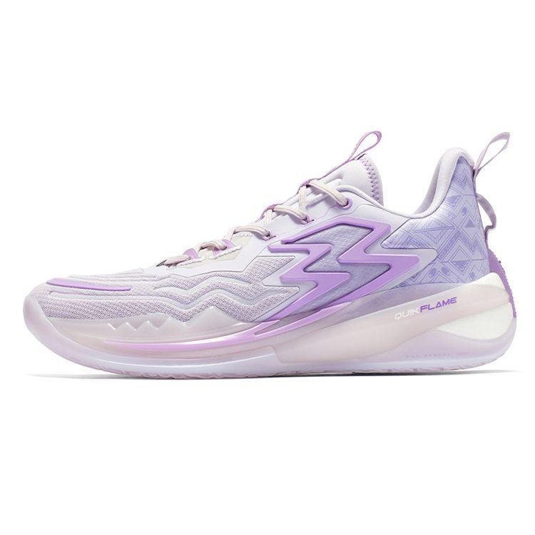 Scarpe da Basket 361 Big3 3.0 Pro Hangzhou Leno Ammortizzazione, Resistenti all'Usura Basse da Uomo Viola Pastello Chiaro 672231113-1