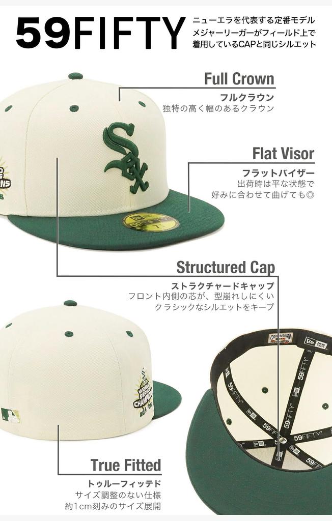 New Era 59FIFTY Cap 14562004 NER35C2823 MLB Chicago White Sox CWS Green White SIDE PATCH ONSPOTZ Special Edition Hat 5950 Side Patch SOX Straight Flat