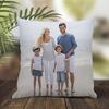 Customized Photo and Text Pillowcase with Retro Geometric Pattern, Zipper Closure Suitable for Living Room, Bedroom, Sofa, Machi