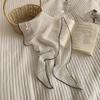 Summer  Polka Dot Striped Triangular Scarf for Women Fashionable Smple Thin Neck Scarf Tied Hair Scarves Decoration