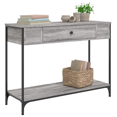 Console Table Grey Sonoma 100x34.5x75 Cm Particleboard