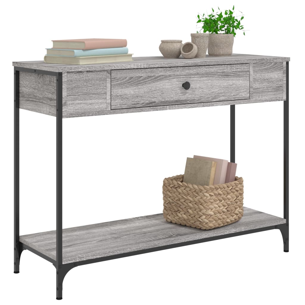 Console Table Grey Sonoma 100x34.5x75 cm Particleboard