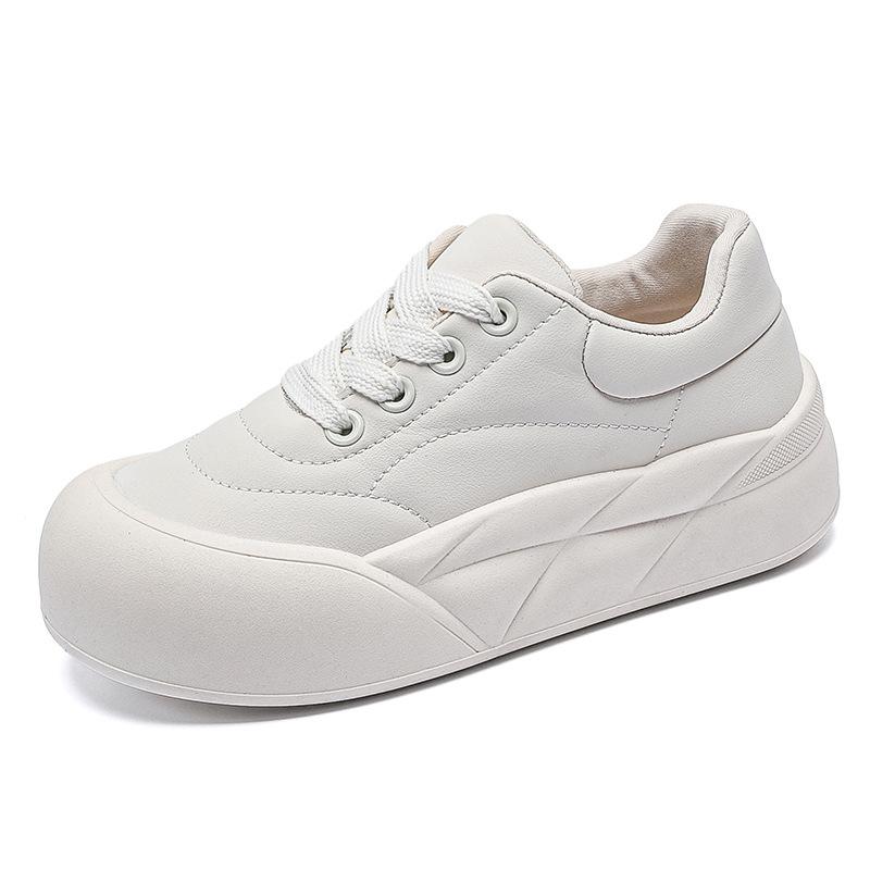 Bread Shoes Women's 2025 Autumn New Student Korean Version Ins Trendy Versatile Platform Single Shoes Spring and Autumn Casual Shoes BR993