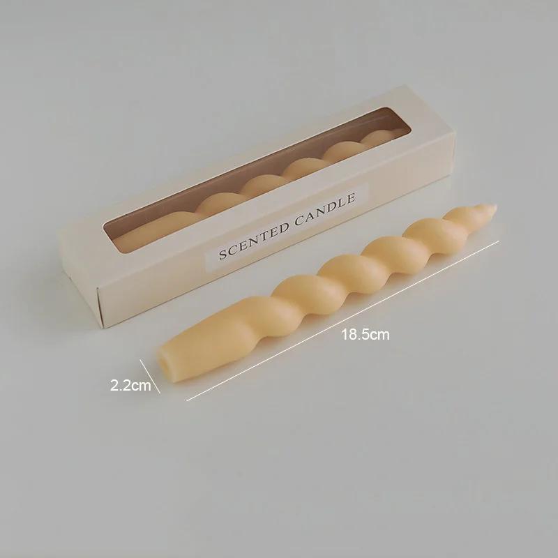 Ins Style Spiral Long Rod Candle Scented Candle Aromatherapy Soy Wax Candles Wedding Birthday Candle Party Home Decoration for daily use
