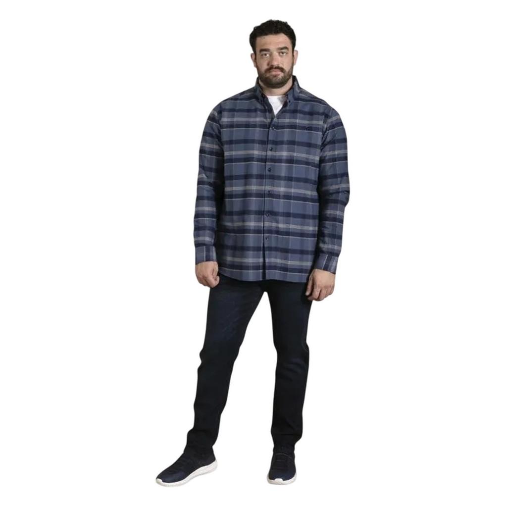 Duke Mens D555 Shrewsbury Checked Kingsize Shirt