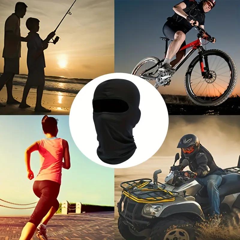 Ice Silk Sunscreen Full Face Mask Outdoor Fishing Motorcycle Windproof UV Protective Mask Black Balaclava Mask