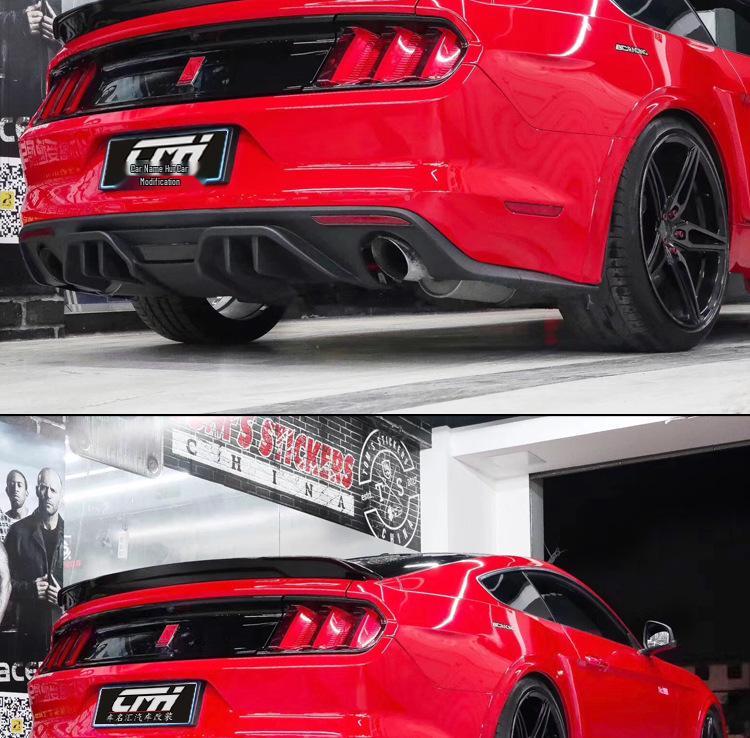 Rear Diffuser for 15-17 Mustang: Small Body Kit with Dual Outlet