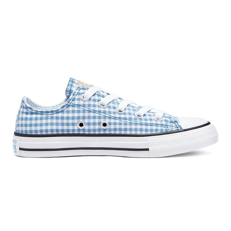 Converse Chuck Taylor All Star Low Top Comfortable Versatile Durable Breathable Low-Top Canvas Shoes Kids Sneakers Blue White 670694C