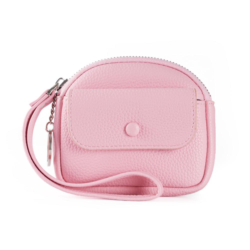 Solid Color Zipper Coin Purse Korean Style Small Item Bag Casual Handheld Wallet  Outdoor
