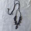 Used Isha Navy Blue and Silver Necklace