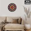 Metal Wall Art Poster Mandala Retro Flowers for Living Room Decor