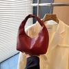 Stylish Women's New Moon Shoulder Handbag With Trendy Pu Material And Unique Design In Black Red Brown White Colors