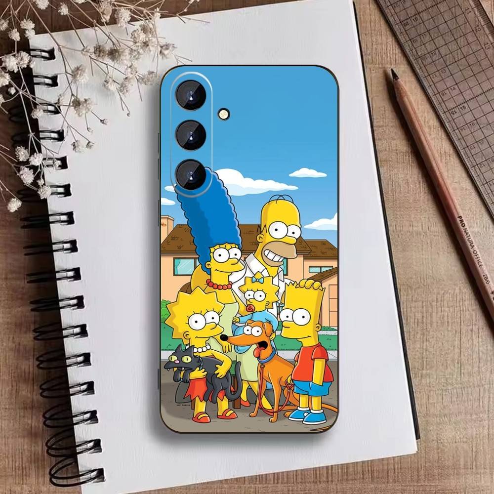 The D-Simpsons Cartoon Phone Case For Samsung Galaxy A73,A21s,A22,A31,A52,A53,A71,A41Soft Black Shell