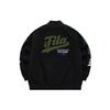 Back Large Letter Logo Print Single-Breasted Baseball Jacket Men Jackets Black T11M212711F-BK