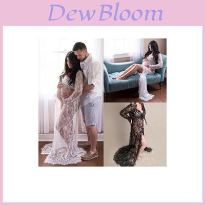 Rochie Maxi din Dantelă pentru Maternitate Accesorii Foto pentru Sarcini Îmbrăcăminte Elegantă Femei