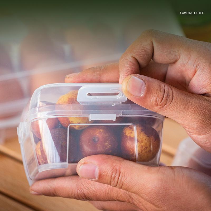 Venkovní nárazuvzdorný úložný box na vejce, přenosný kempingový nerozbitný podnos na vejce, domácí plastový ochranný box, cestovní nerozbitný