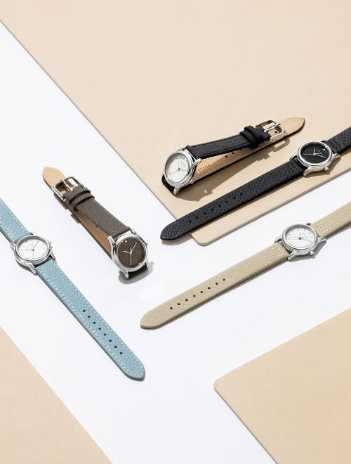 [J.ESTINA] J.ESTINA AMICO Stone Index Leather Watch 1